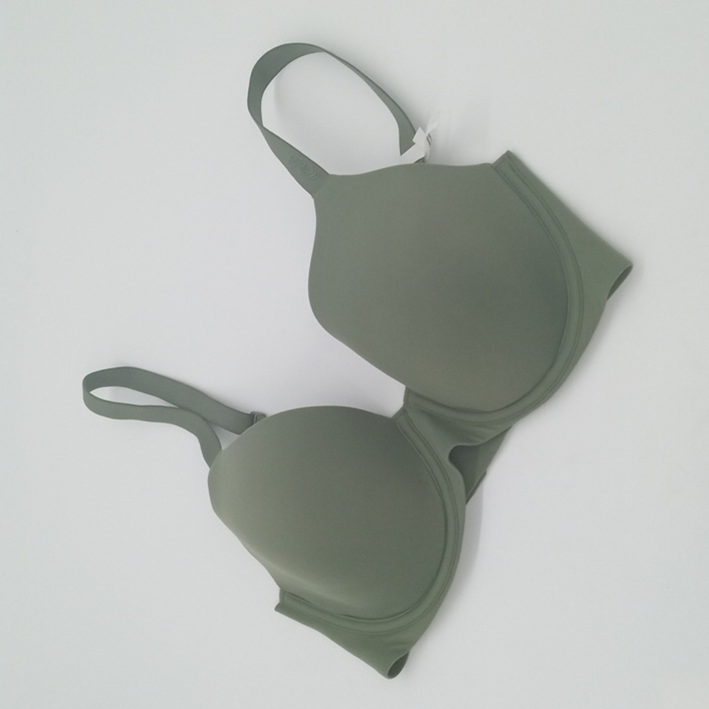 Aerie SMOOTHEZ Full Coverage Lightly Lined Bra Olive Fun 34D